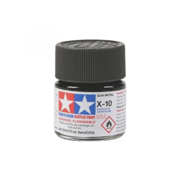 Pot de PEINTURE TAMIYA GRIS ACIER BRILLANT X10