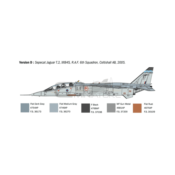 Maquette Avion Jaguar T.2 R.A.F.Trainer Italeri 1470