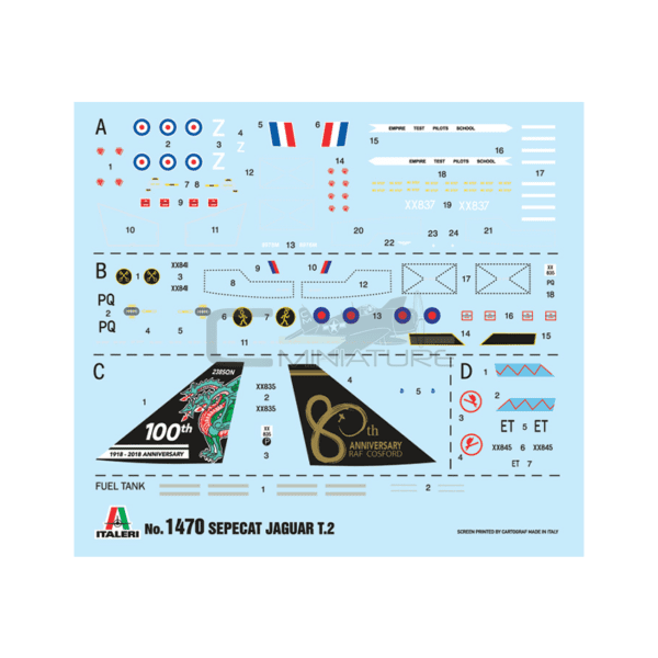 Maquette Avion Jaguar T.2 R.A.F.Trainer Italeri 1470