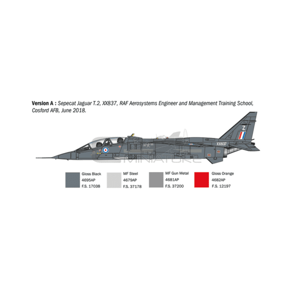 Maquette Avion Jaguar T.2 R.A.F.Trainer Italeri 1470