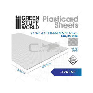 Plaque de plasticard texturé diamant