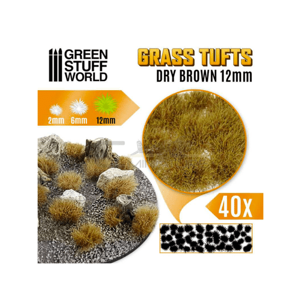 Touffes 12mm - Brun Sec Green Stuff World 1623